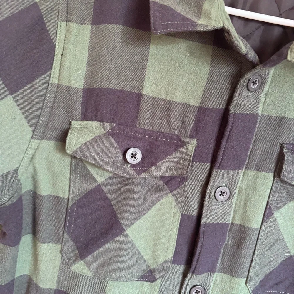 ⭐️⭐️⭐️Men’s Adventureridge green and black thick Flannel jacket size Large